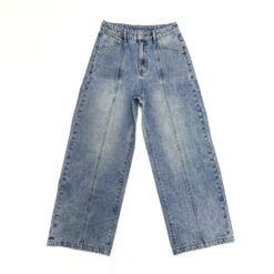 Alternative view of Women’s Jeans Washed Blue High Waist Wide Leg Jeans