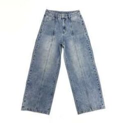 Women’s Jeans Washed Blue High Waist Wide Leg Jeans