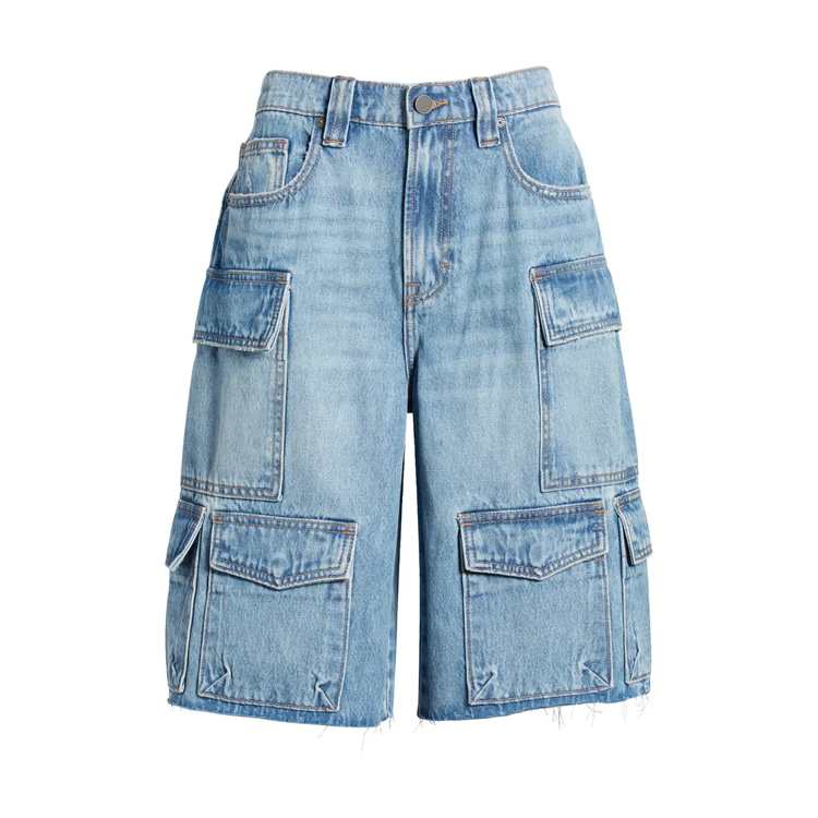 Baggy Denim Cargo Shorts