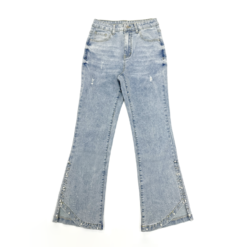 Alternative view of Women’s Flared Trousers High Waist Slim Fit Stretch Jeans
