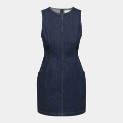 Alternative view of Custom Mini Denim Shift Dress with Stretch