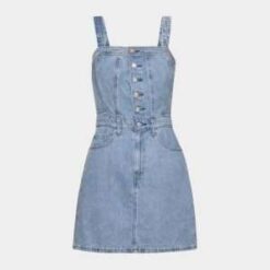 Custom Indigo Slim-Fit Denim Mini Dress