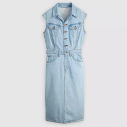Alternative view of Wholesales Custom Women Iconic Denim Sleeveless Dress