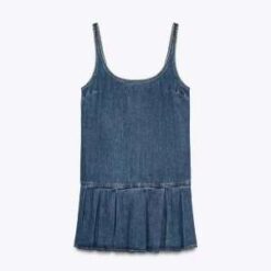 Wholesale Pleated Jean Dress Manufacturer OEM Custom Supplier