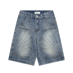 Alternative view of Distressed Loose Straight Denim Shorts For Men
