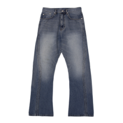 OEM 100% Cotton Blue Flare Denim Pants