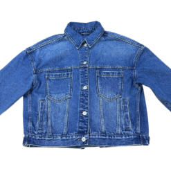 Alternative view of Custom Womens Relaxed Denim Jacket With Decorative Stitching