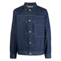 Custom Cusual Men’s Blue Long-sleeve Denim Jacket