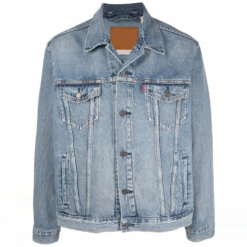 Alternative view of Custom Light Blue Men’s Denim Jacket With Chest pocket