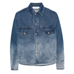 Men’s Ombré-Effect Denim Jacket for Street Style-Custom Brand
