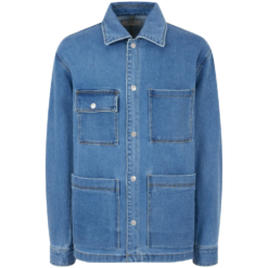 Alternative view of Custom Men’s Multi‑Pocket Cotton‑Blend Denim Jacket