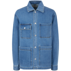 Custom Men’s Multi‑Pocket Cotton‑Blend Denim Jacket
