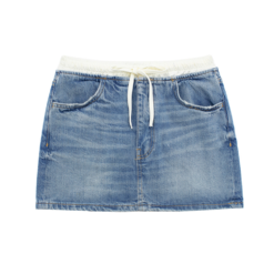 Alternative view of Women Two-tone Spliced Denim Skirt