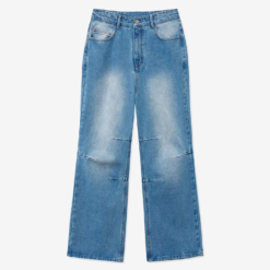Alternative view of Wholesales Men’s Vintage Blue Wide Flare Jeans