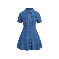 Frayed Edge Denim Overall Dress